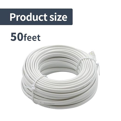Phone Cable 50 Feet Long Telephone Line Cord - Image 7