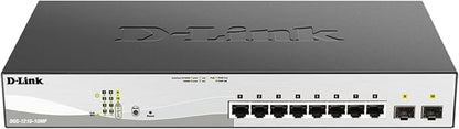 D-Link 10-Port Gigabit Smart Managed PoE+ Switch | 8 PoE+ Ports + 2 SFP Ports | by D-Link