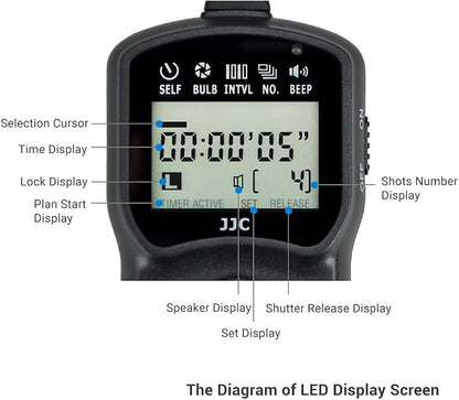 JJC Intervalometer Timer Remote Shutter Release Time Laspe - Image 4