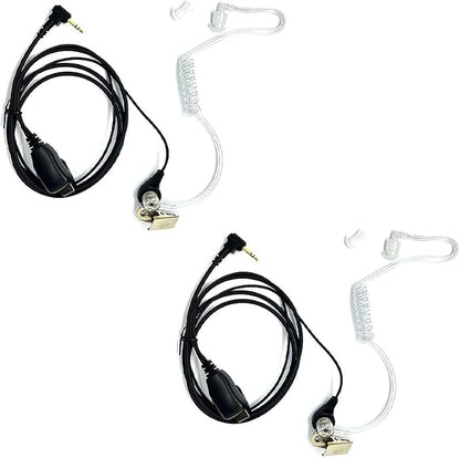 Walkie Talkies Earpieces with Mic 1 Pin Covert Air Acoustic Tube Headset by Riqiki