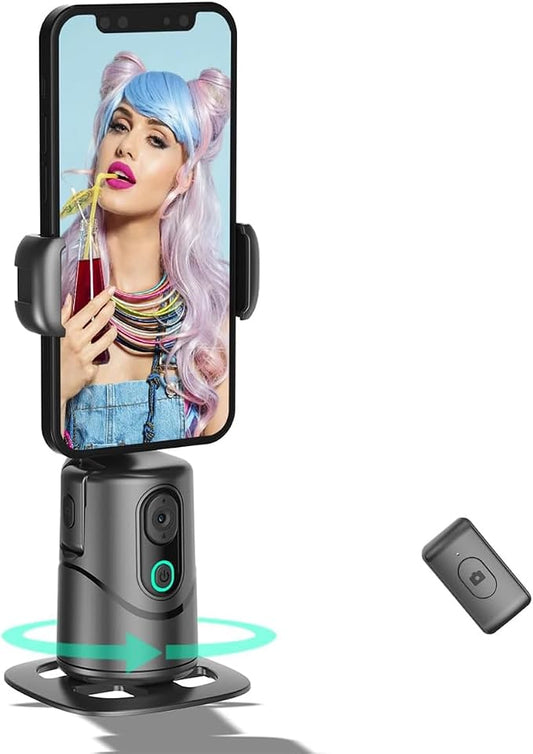 Auto Face Tracking Phone Holder, No App Required, 360° Rotation Phone Camera by SYHsdzg+and+happiness+with+you+every+day%21