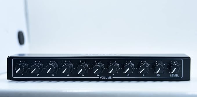 aux Mini Jack TRS 3.5 mm Input 1 in 10 Out Channel Headphone Amplifier Stereo - Image 5