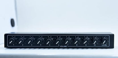 aux Mini Jack TRS 3.5 mm Input 1 in 10 Out Channel Headphone Amplifier Stereo - Image 5