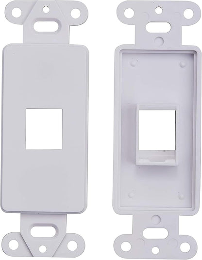 10 Pack Keystone Wall Plate 1 Port, Cat6 Cat5, Home & Office Installations - Image 5