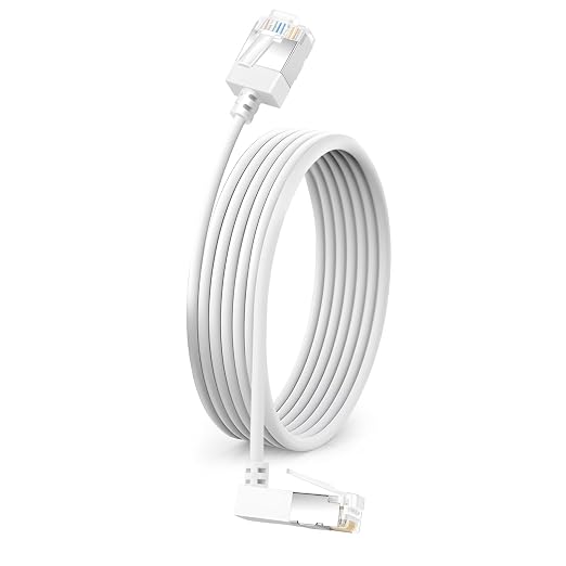 Flexible Cat 6 Ethernet Cable 270 °Upward Angle 10 Feet, Ultra Thin & Slim Rj45 by DUTEVOLNS