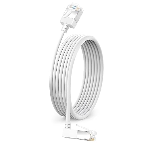 Flexible Cat 6 Ethernet Cable 270 °Upward Angle 15 Feet, Ultra Thin & Slim Rj45 by DUTEVOLNS