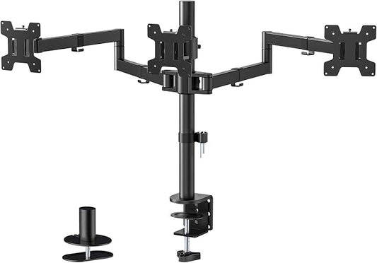 WALI Triple Monitor Mount, 3 Monitor Desk Mount by WALI