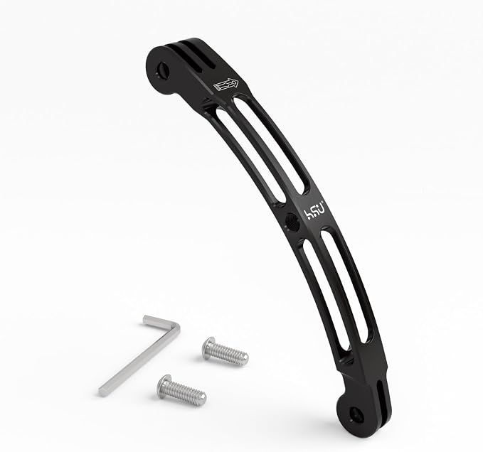 HSU Aluminum Alloy Curved Extension Arm Metal Pole Mount Helmet Stick Extension by HSU