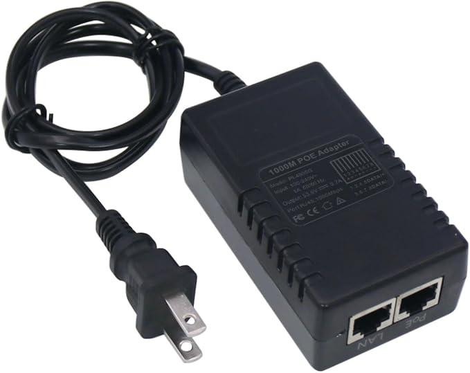 Gigabit POE Injector Adapter, 48V 36W 0.7A, 10/100/1000Mbps IEEE 802.3af by RealHD
