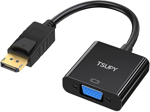 TSUPY DisplayPort to VGA, 1080P DP to VGA Adapter Gold-Plated Display Port to by TSUPY