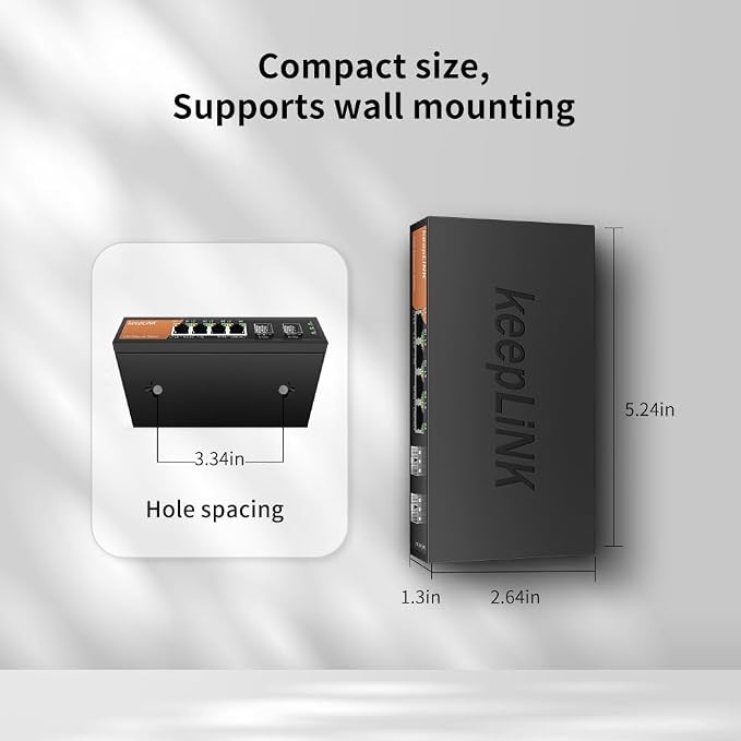 6-Port 2.5G Switch Unmanaged, 4 x 2.5GBASE-T Ports & 2 x 10GBASE-T SFP Slots - Image 6