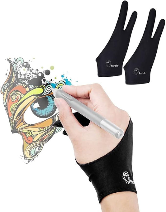 Parblo PR-01 Drawing Glove 2Pack, Digital Drawing Artist Glove Two Finger by Parblo