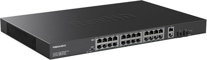 24 Port Full Gigabit PoE Switch by RealHD