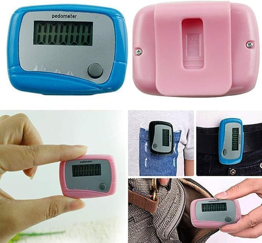 Red Portable Counter Mini Digital LCD Pedometer Sports Walking Running Step - Image 2