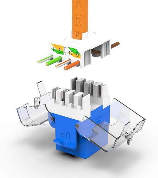 AMPCOM CAT6 Keystone Jack Tool-Less RJ45 UTP, No Punch-Down Tool Required - Image 6