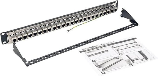 TRIPP LITE 24-Port Cat6a Patch Panel STP Shielded RJ45 Ethernet 1U Rackmount TAA by TrippLite