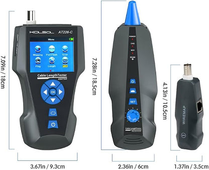 Network Cable Tester, AT278 TDR Multi-Functional LCD Wire Tracker - Image 8