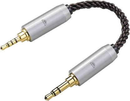 okcsc 3.5MM Male to 2.5MM Male Ultra Short Hifil Male to Male AUX Audio Cable by okcsc
