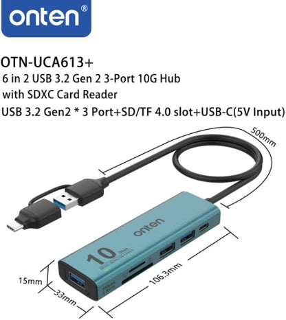 USB C USB A HUB, USB 3.2 GEN 2 10G Speed, USB A/USB C to USB A Adapter.with 3 - Image 5