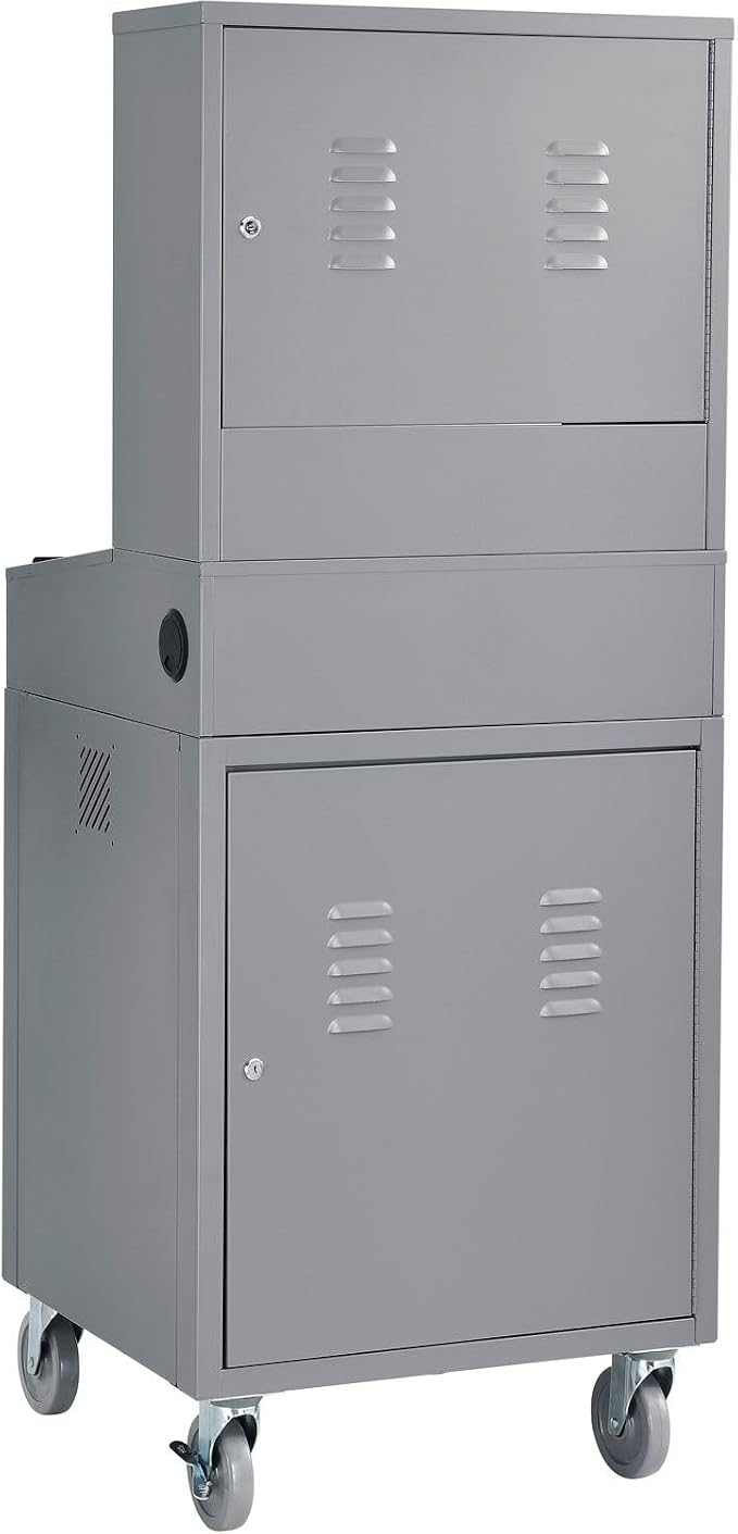 Global Industrial Mobile Security LCD Computer Cabinet Enclosure - Image 5
