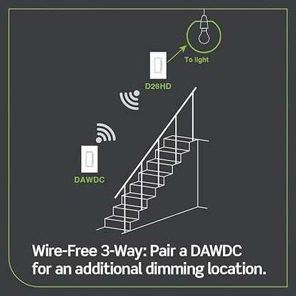 Leviton Decora Smart Dimmer Anywhere Companion, Add Wire-Free 3-Way/4-Way/5-Way - Image 2