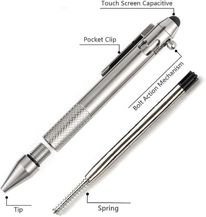 Cool Hand 4.9'' Titanium Bolt Action Pen Stylus - Image 7