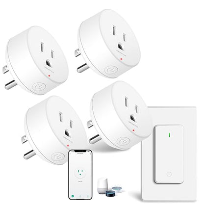 WiFi Smart Outlet Plug with Remote, Compatible with Alexa and Google Home via by greencycle