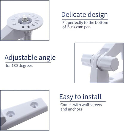 Wall Mount Compatible with Blink Mini Pan-Tilt Camera, 2 Pack Adjustable Angles - Image 8