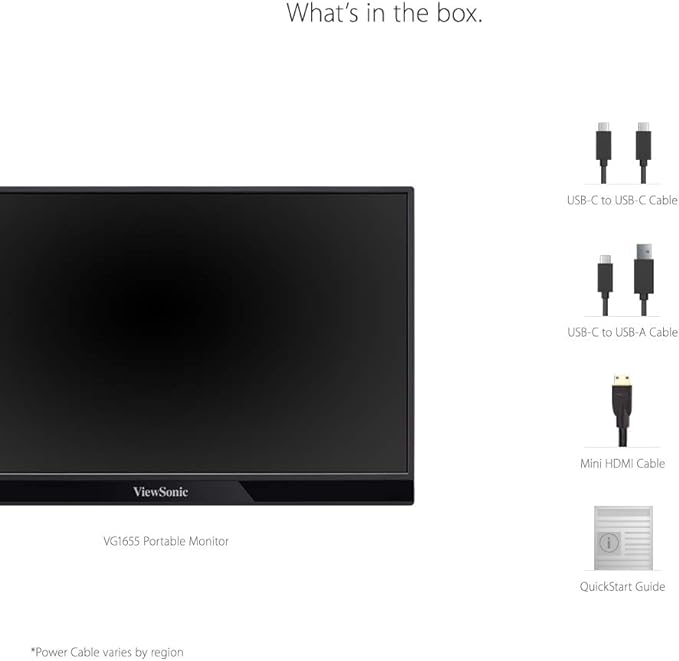 ViewSonic VG1655 15.6 Inch 1080p Portable Monitor - Image 2
