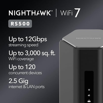 NETGEAR Nighthawk Tri-Band WiFi 7 Router – Router Only, BE12000 Wireless Speed - Image 2