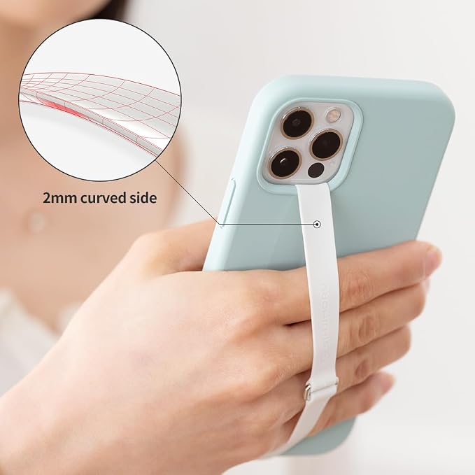 Sinjimoru C-Shaped Clip Finger Phone Grip, Silicone Mobile Phone Strap - Image 3