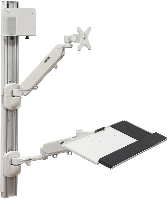 Displays2go Wall Mounted Computer Station, Monitor Mount, CPU Holder, - Image 3