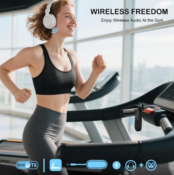 Bluetooth 5.4 Transmitter Receiver, 2 in One Airplane Audio Adapter - Image 3