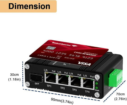 Industrial Gigabit 4 Ports PoE Ethernet Switch PoE+ Fiber Switch - Image 7
