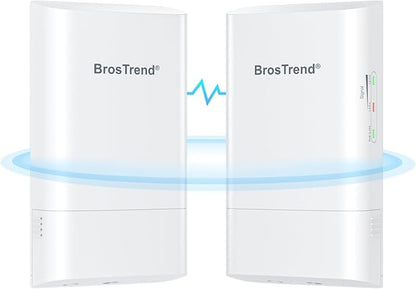 BrosTrend 5GHz 867Mbps WiFi Bridge Point to Point Outdoor, 1KM Wireless by BrosTrend