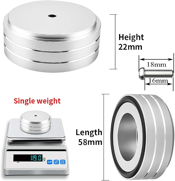 Viborg HiFi Speaker Spikes Stand Feet, 58 * 22MM, 4X Isolation Feet Pad Speaker - Image 5