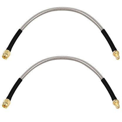 RP-SMA Male to RP-SMA Female Bulkhead Cable 1FT 2PCS, RG58 Coaxial Cable by XRDS-RF