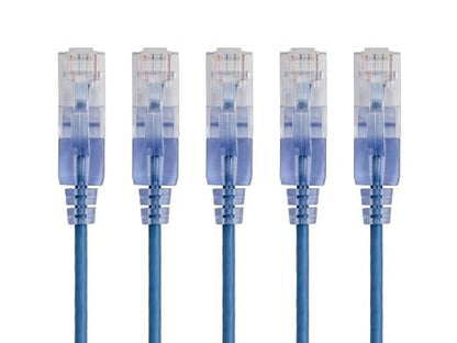 Monoprice - 129425 SlimRun Cat6A Ethernet Patch Cable - Snagless RJ45 UTP Pure by Monoprice