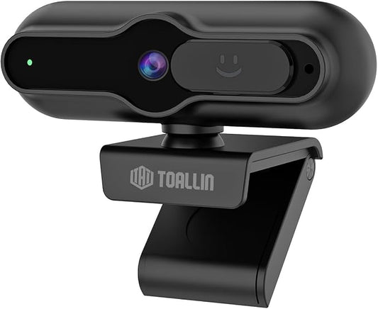 TOALLIN 4K Webcam for PC, 1/2.5" Sensor & 12MP, 1080P & 60FPS, PDAF Auto-Focus by IdealforVideoConferencingandLiveStreaming