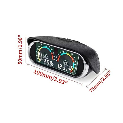 2-in-1 Auto Car LCD Meter Digital Voltage Water Temperature Fuel Gauge - Image 3