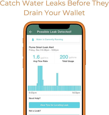 Flume 2 Smart Home Water Monitor & Leak Detector – WiFi Connected, Real-Time - Image 2