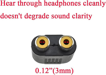 Hahiyo 3 RCA F-2x3.4 RCA F Stereo Plug Interconnect Audio One Male 3.4mm Two - Image 3