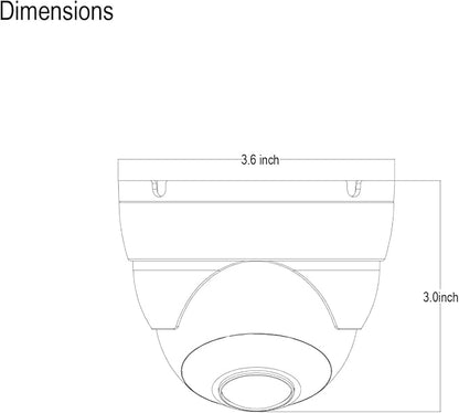 Real HD 5MP Analog Coax Dome TVI CVI CCTV Surveillance Security Camera - Image 3