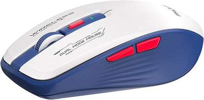 Wireless Mouse with Forward/Backward Side Keys, Silent Click, Ergonomic by FMOUSE