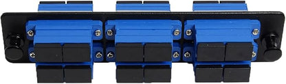 RiteAV LGX Footprint Fiber Optic Cable SC Adapter Patch Panel 6 Ports Loaded - Image 2