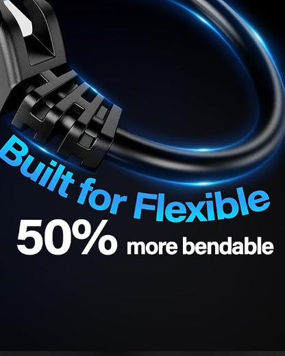 Cat6A Ethernet Cable Shielded 10Gbps 0.5 ft, Slim Shielded Ethernet Cable Cat 6 - Image 4