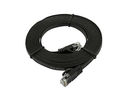 Monoprice Cat5e 10ft Black Flat Patch Cable UTP 30AWG 350MHz Pure Bare Copper - Image 4