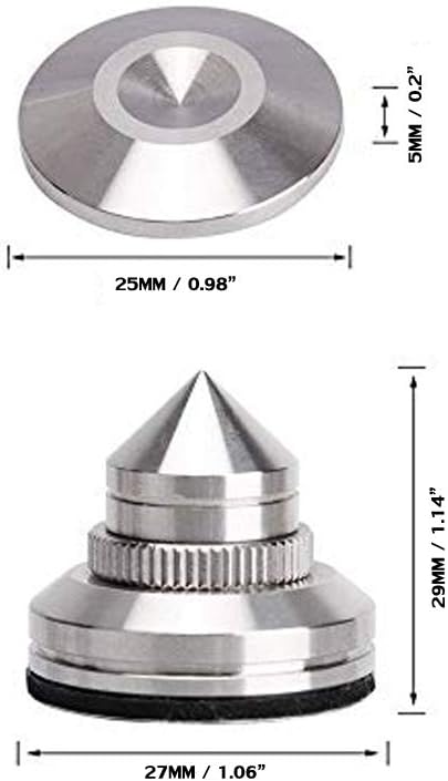 4 Sets Speaker Isolation Stand Feet, Stainless Steel Speaker Base Pads - Image 2