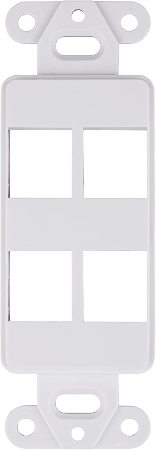 10 Pack Keystone Wall Plate 4 Port, Cat6 Cat5, Home & Office Installations - Image 4