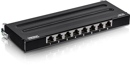 TRENDnet 8-Port Cat6A Shielded Patch Panel, Wall Mount Ready, 10G Ready by TRENDnet